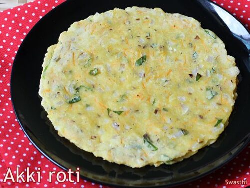 Akkit Roti Akki Roti Recipe (Rice Flour Roti) - Swasthi's Recipes