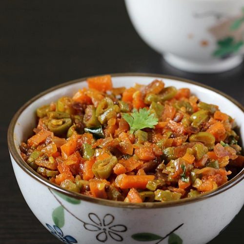 Beans Carrot Curry Recipe Swasthi S Recipes