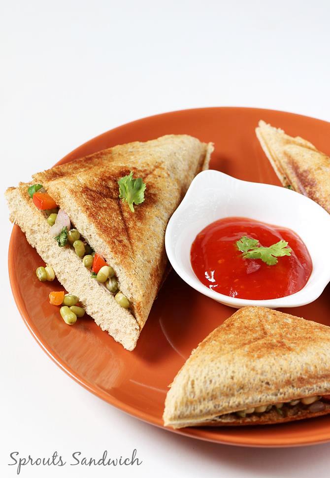 moong bean sprouts sandwich