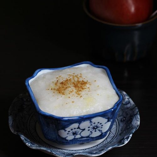 apple rice porridge for baby
