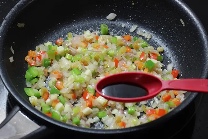 addition of soya sauce for baby corn manchurian recipe