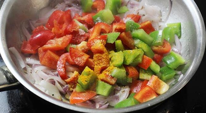 Capsicum Fry Recipe  Bell Pepper Stir Fry    Swasthi s Recipes - 64