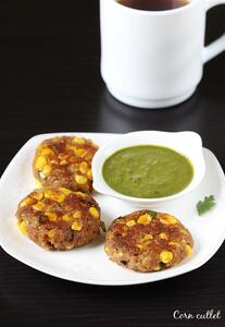 Corn cutlet recipe | Corn patties | How to make corn cutlet
