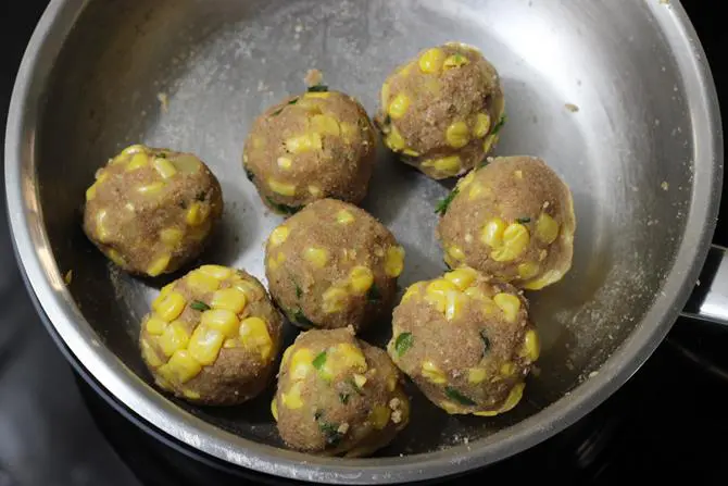 dough balls in corn cutlet recipe