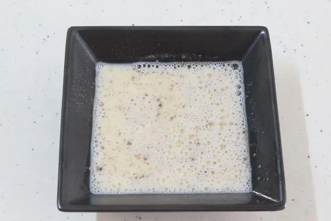 frothy egg mixture for toast