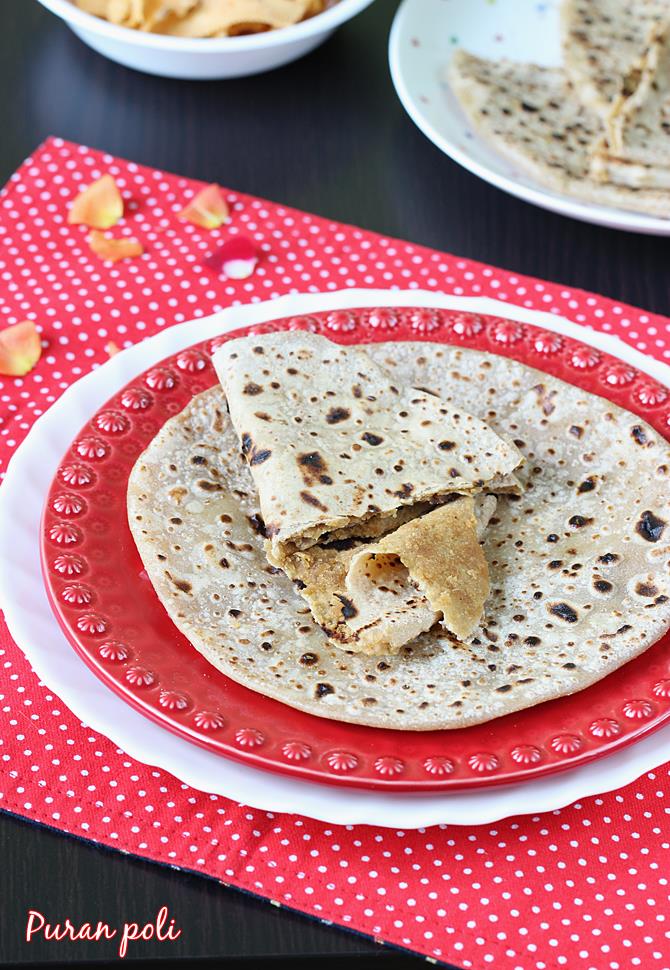 Puran poli recipe Bobbatlu or Bobattu recipe Holige recipe
