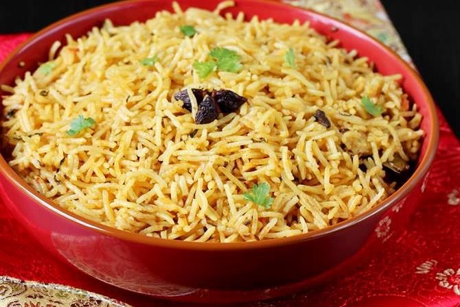 kuska rice recipe plain swasthis recipes