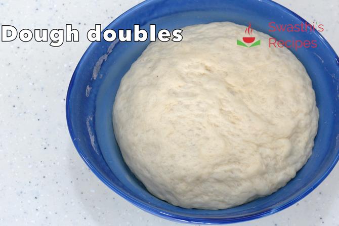 pizza dough has doubled