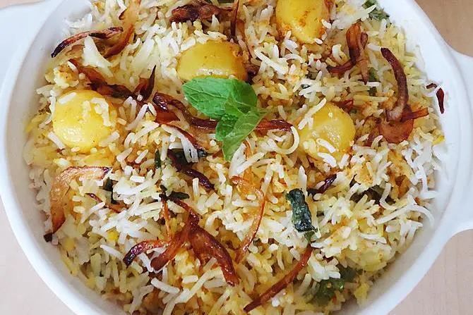 potato biryani swasthis recipes