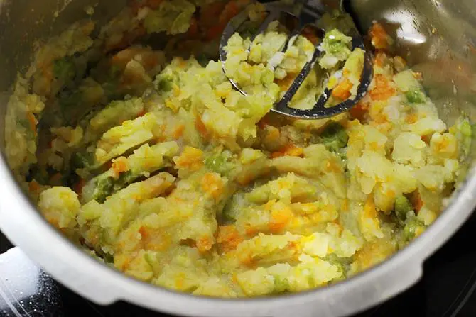 mashed mix veggies for veg cutlet recipe