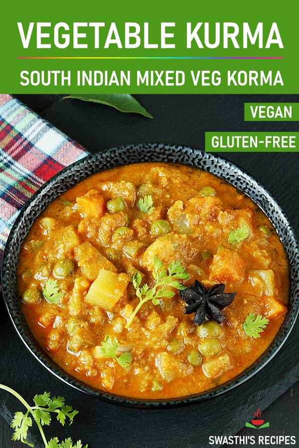 Veg kurma recipe | Vegetable kurma (Instant pot & stovetop)