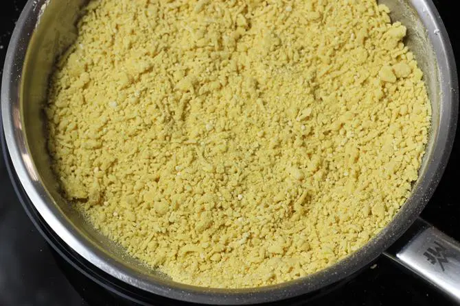 frying flour mixture for 7 cup burfi