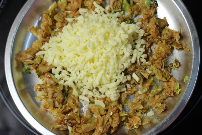 cabbage cheese paratha recipe 05