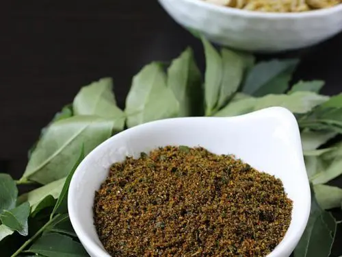 Curry leaves powder | Karivepaku podi | Curry leaves rice