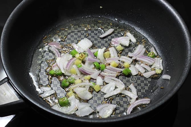 frying onions ginger