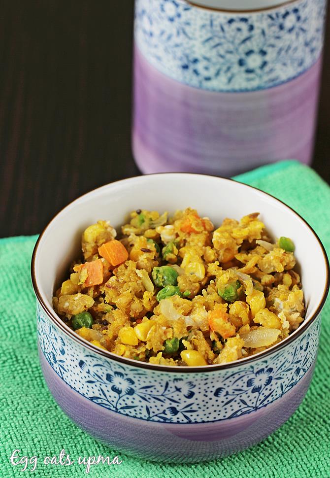 Egg oats upma recipe Quick egg oats recipe