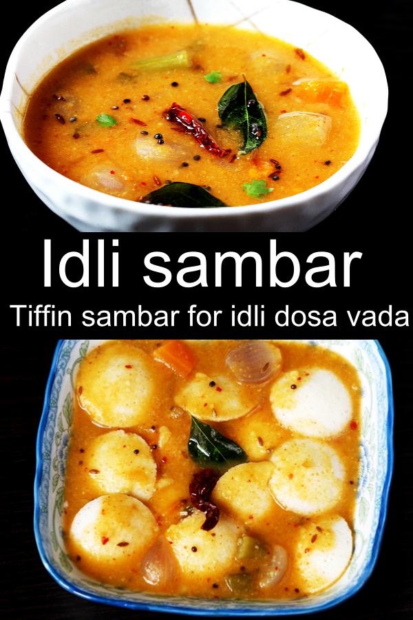 Receta de idli sambar | Cómo hacer idli sambar (receta de Tiffin sambar)