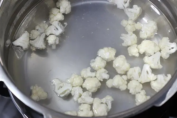 blanching gobi for korma recipe