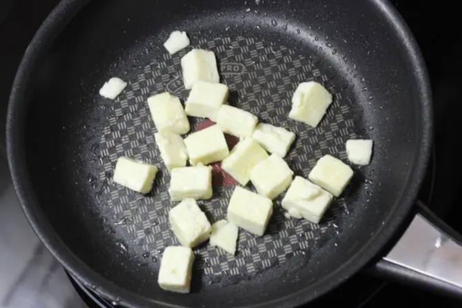 fry paneer for navratan korma recipe