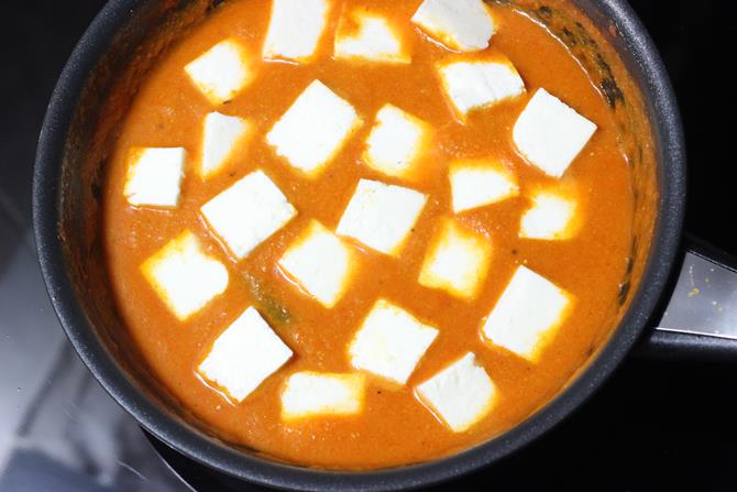 addition of panir to gravy