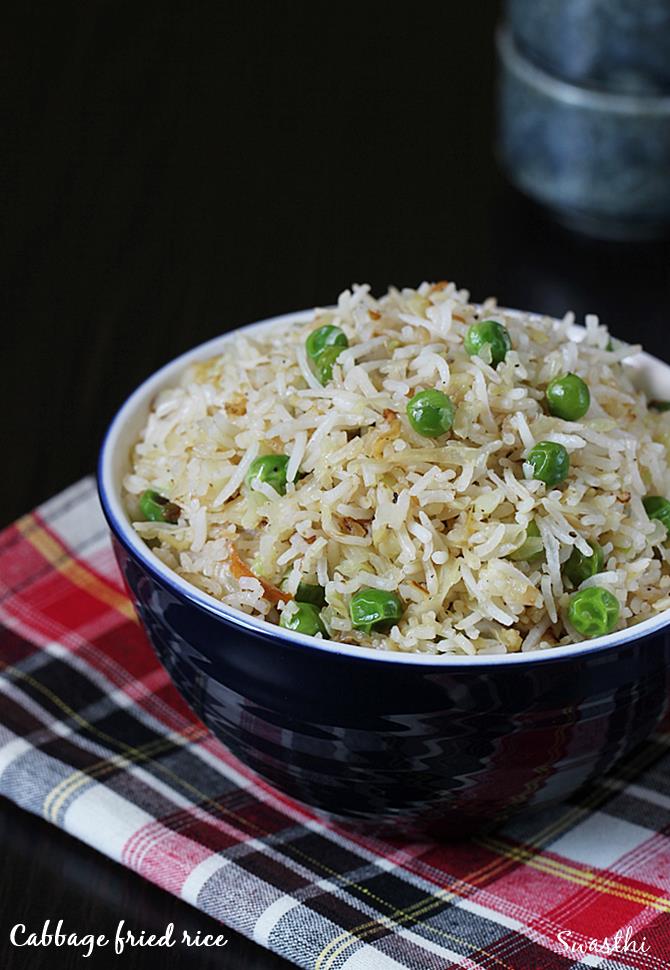 Cabbage fried rice How to make cabbage rice recipe