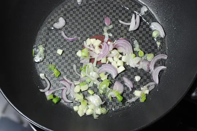 frying onions