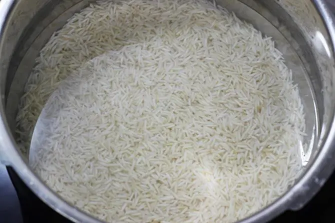 cooking basmati rice for palak rice recipe