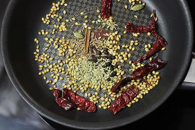 roasting spices for egg curry