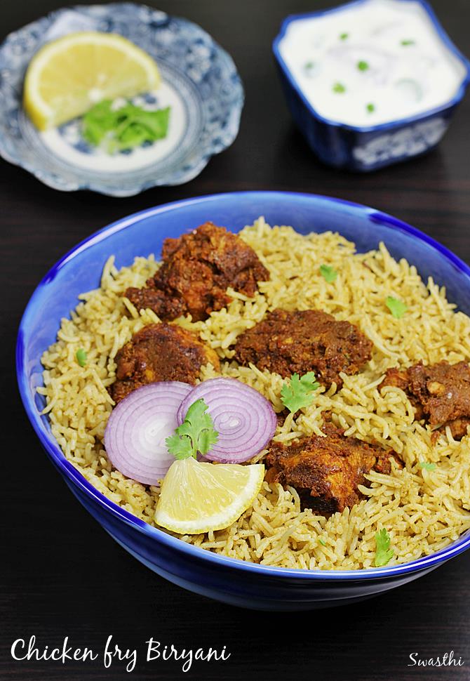 Chicken fry biryani | Andhra style kodi vepudu biryani