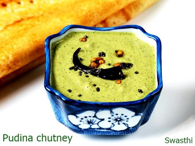 Pudina Chutney (Mint Chutney) Swasthi's Recipes