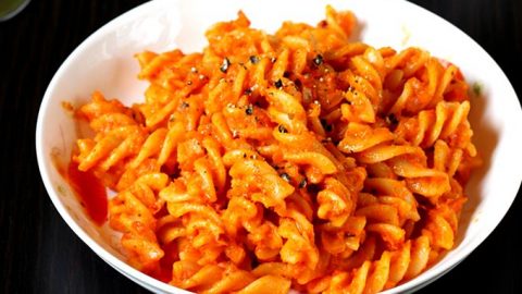 Red sauce pasta recipe - Swasthi's Recipes