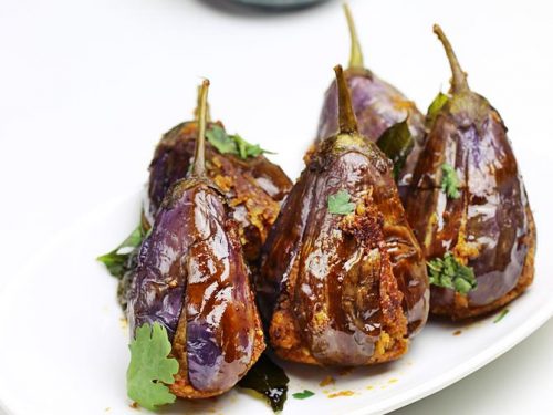Eggplant Potato Recipe   Swasthi s Recipes - 36
