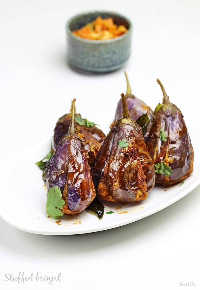 Stuffed Brinjal Fry (Gutti Vankaya Fry)