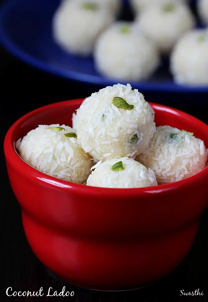 Coconut ladoo with condensed milk | Coconut balls with milkmaid