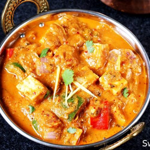 Kadai Paneer Recipe How To Make Kadai Paneer Gravy Swasthi S Recipes