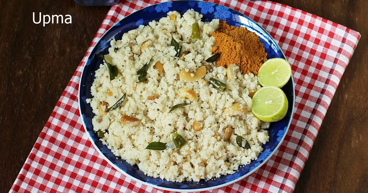 Upma recipe How to make upma using rava Sooji upma recipe