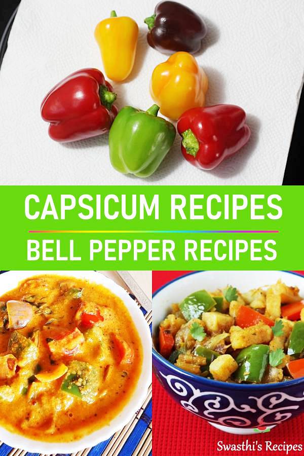 Capsicum recipes | 27 Indian capsicum recipes (Bell pepper recipes)