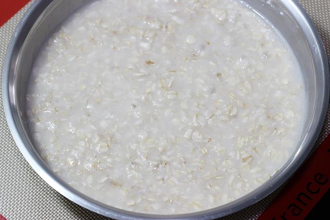 Curd oats recipe   Oatmeal in seasoned yogurt   Oats recipes - 79