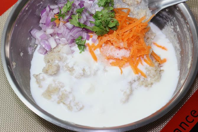 Curd oats recipe   Oatmeal in seasoned yogurt   Oats recipes - 31