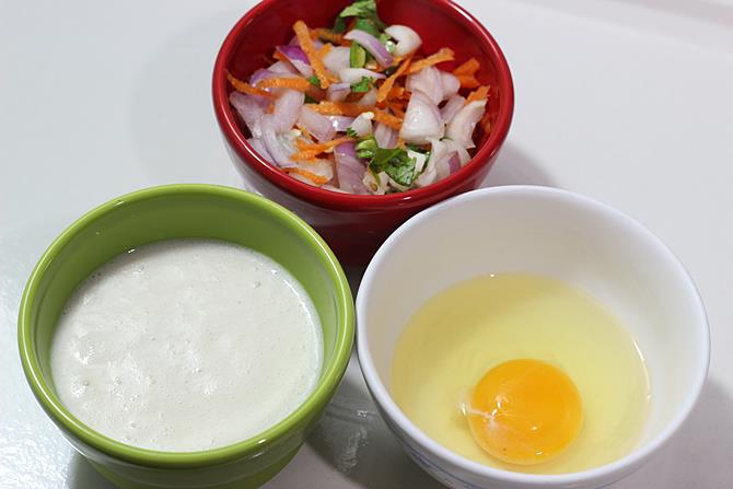 ingredients for egg dosa