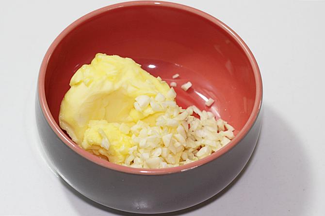 making garlic butter