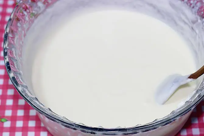 uniform stirred ice cream mixture