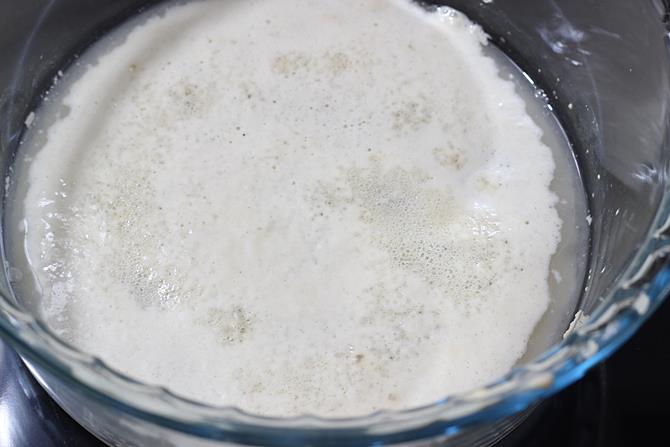 proofing yeast to make homemade pizza recipe