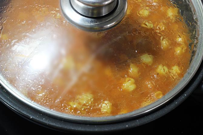 cooking paneer chana