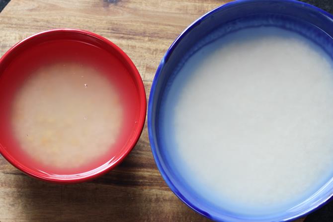 soaking dal rice for masala dosa