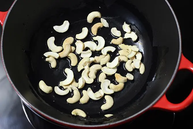 frying cashews