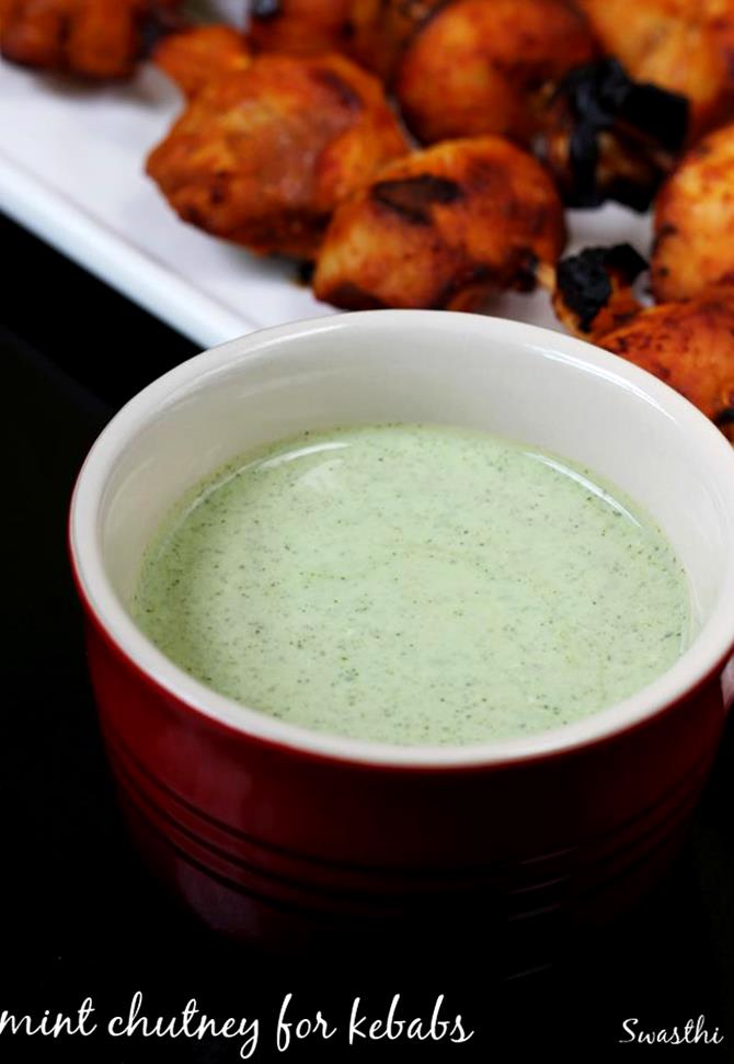 Mint Raita Recipe  Raita Chutney    Swasthi s Recipes - 51