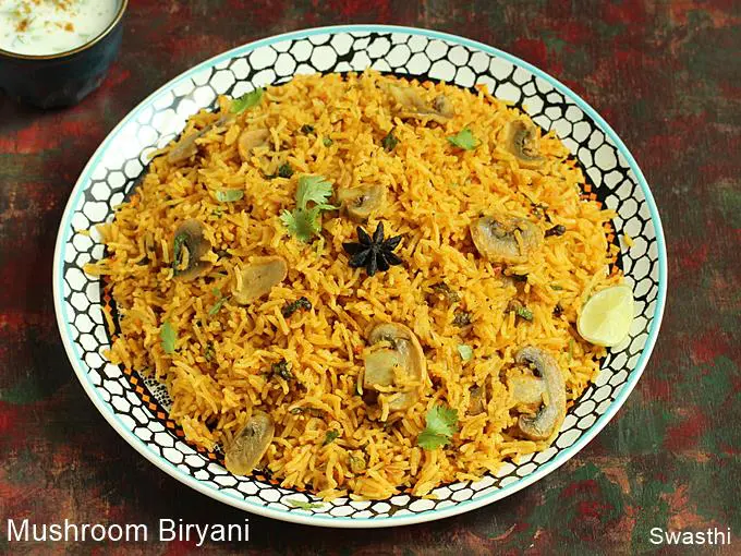 mushroom biryani