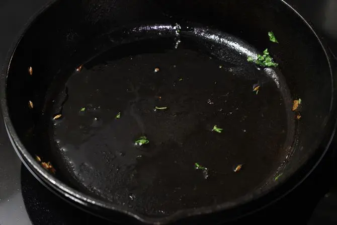 heat oil in a pan