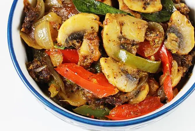 mushroom pepper fry